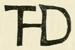 The FD in monogram mark of Paris art faïence, as engraved in Chaffers 1891