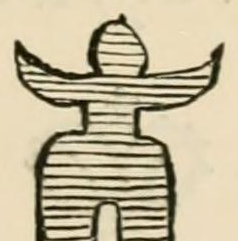 The A potter’s kiln with the flame issuing from the chimney mark as engraved in Chaffers 1891, page 511
