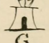 The A crowned tower above the letter G mark as engraved in Chaffers 1891, page 511